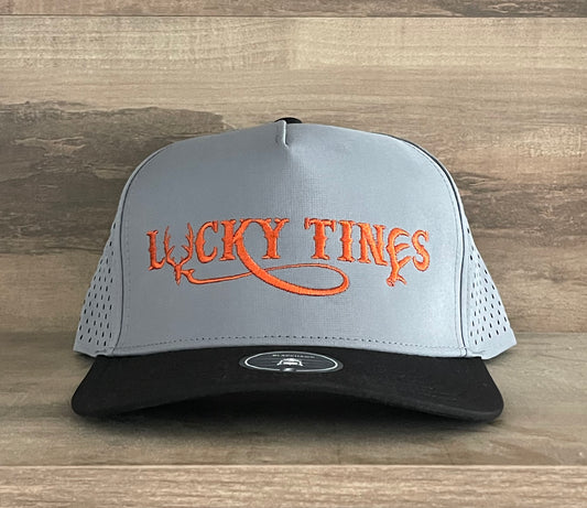 LUCKY STITCH- GREY/BLACK PERFORMANCE HAT