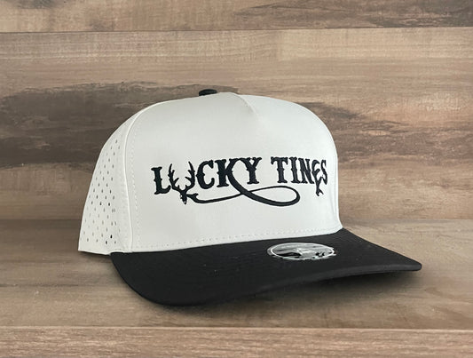 LUCKY STITCH- WHITE/BLACK PERFORMANCE HAT